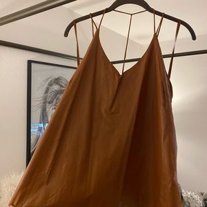 Sexy pleather halter top